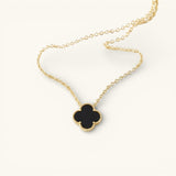Clover Black Necklace